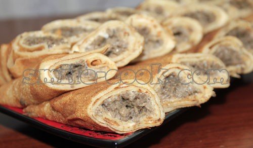 закусочные блины с грибами закусочные блины с грибами
