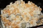 Салат с мясом криля, яйцами и кукурузой