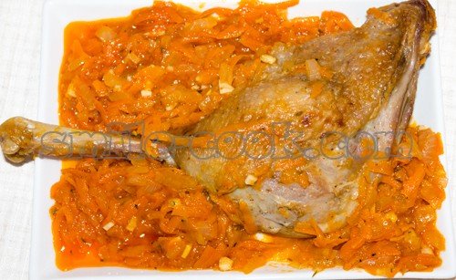 гусиная ножка с овощами гусиная ножка с овощами
