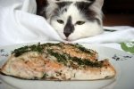 Запеченный стейк горбуши