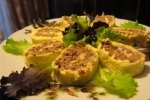 Печеночный рулет в сыре